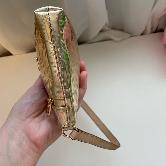 Michael Kors Metallic Gold Women's Wristlet - Picture 8 of 9